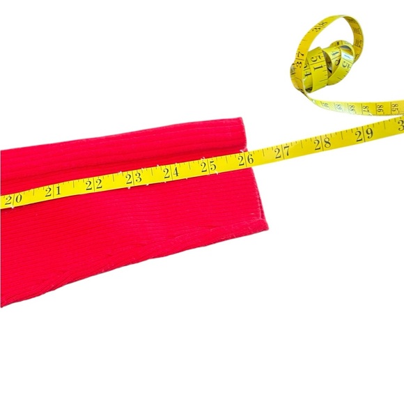 Vintage Polo Jeans Co Red Mock Neck 1/4 Zip Ribbed Sweater Medium Preppy READ - Picture 6 of 7